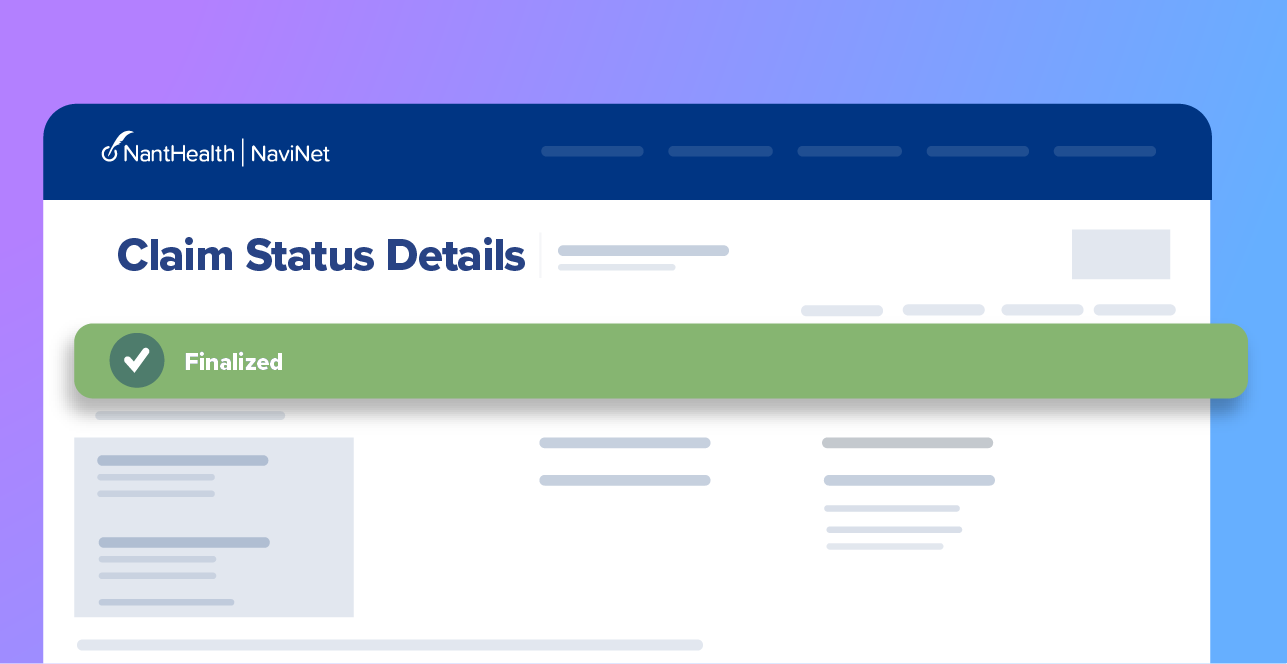 Illustration of claim status inquiry (CSI) within NaviNet