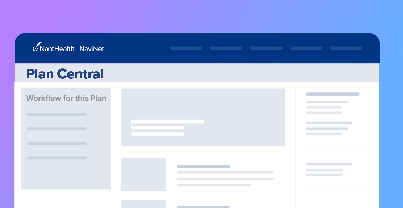 Illustration of Plan Central within NaviNet