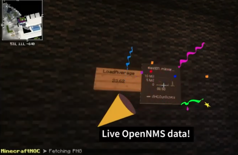 Minecraft OpenNMS Screenshot