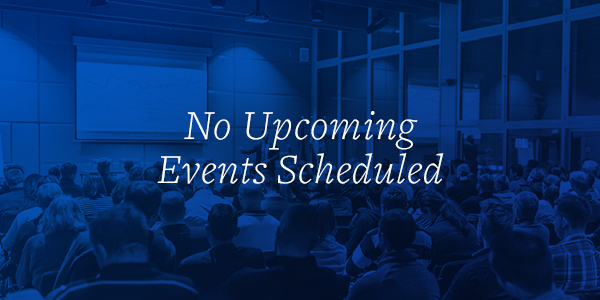 Blue banner used when there are no upcoming events scheduled
