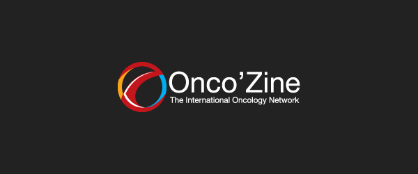 Onco'Zine logo on top of a dark gray background