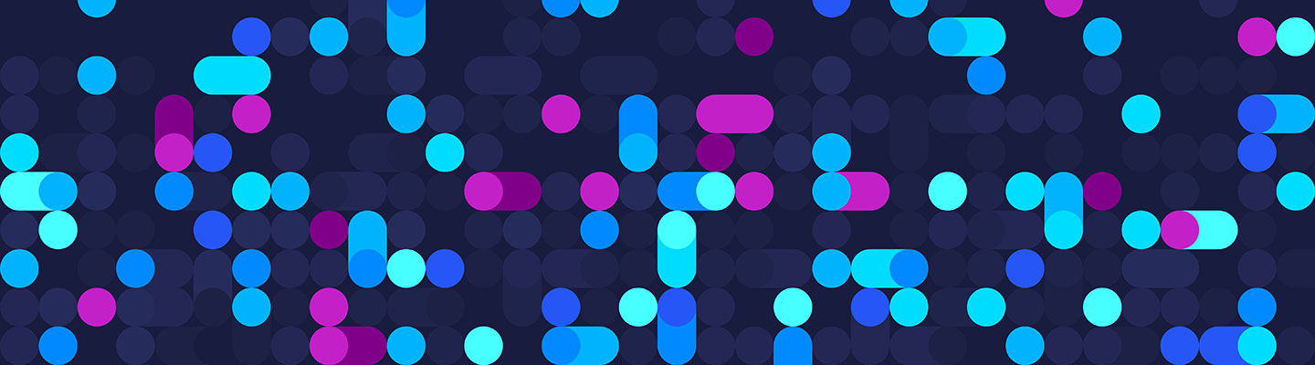 Abstract image with pink and blue dots